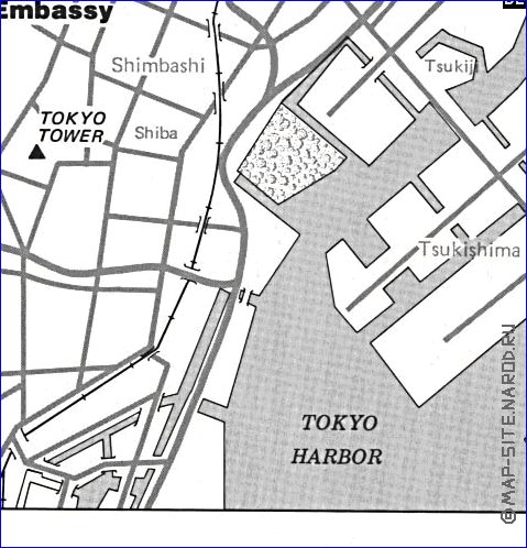 carte de Tokyo en anglais