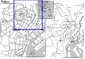 carte de Tokyo en anglais