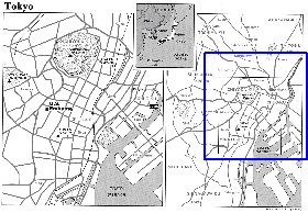 carte de Tokyo en anglais