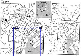 carte de Tokyo en anglais