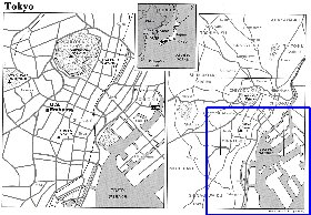 carte de Tokyo en anglais