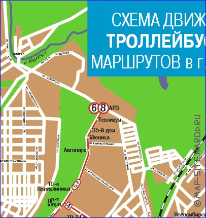 Transport carte de Tomsk