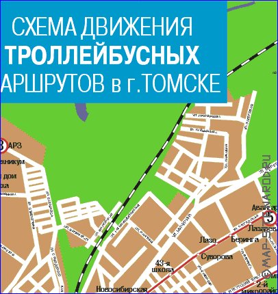 Transport carte de Tomsk