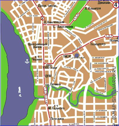 Transport carte de Tomsk
