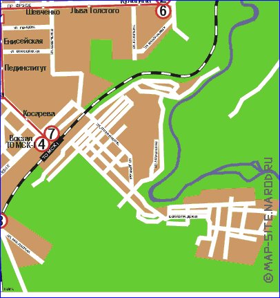 Transport carte de Tomsk