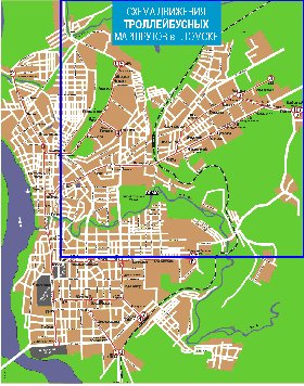 Transporte mapa de Tomsk