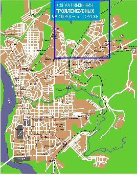 Transporte mapa de Tomsk