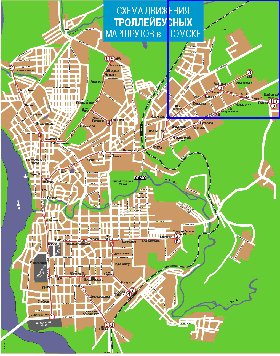 Transporte mapa de Tomsk