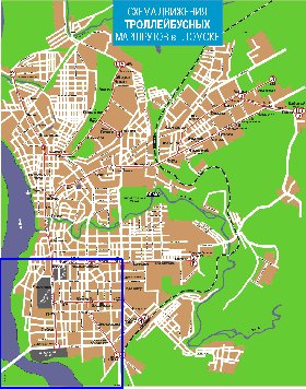 Transporte mapa de Tomsk