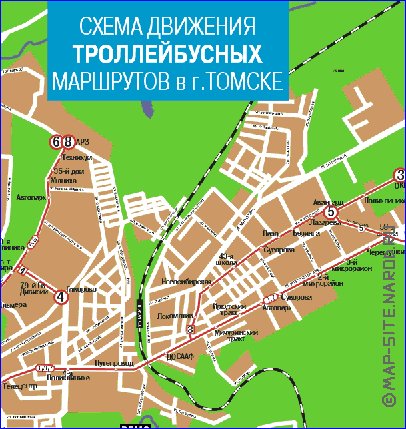 Transport carte de Tomsk