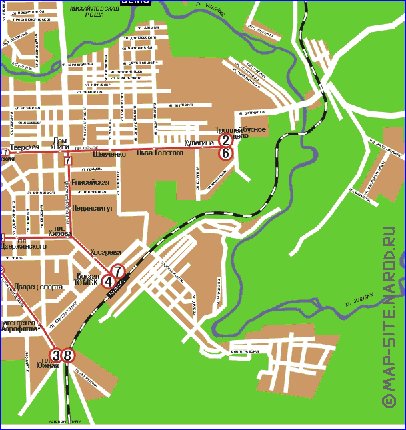 Transport carte de Tomsk