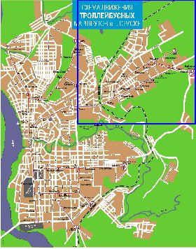 Transporte mapa de Tomsk