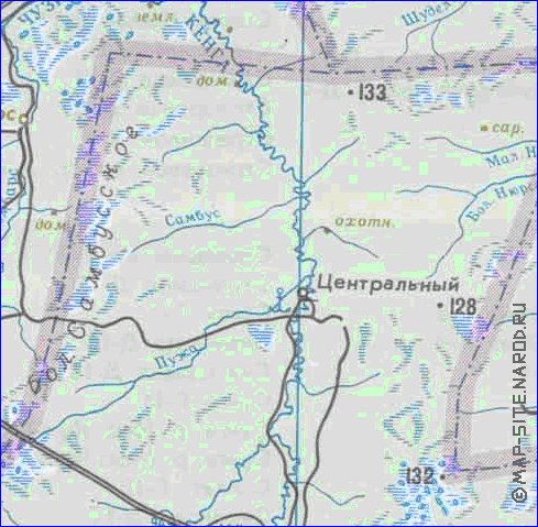 carte de Oblast de Tomsk