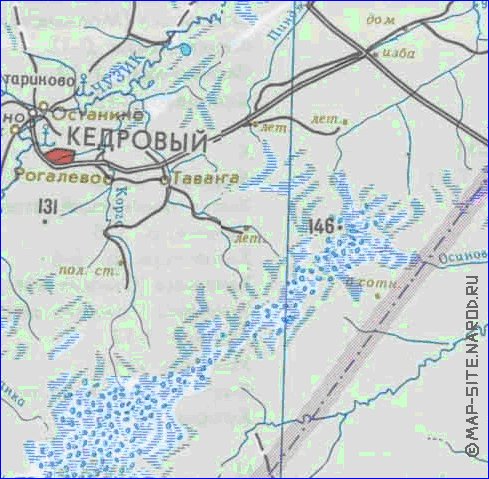 carte de Oblast de Tomsk