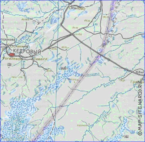 carte de Oblast de Tomsk