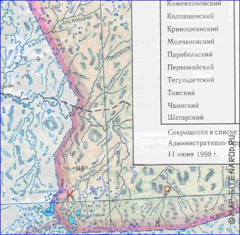 Карта томской области кривошеинского района томской области