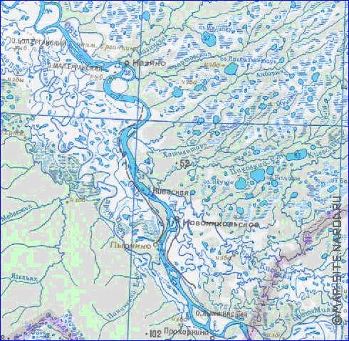 Карта каргасокского района томской области с деревнями и дорогами