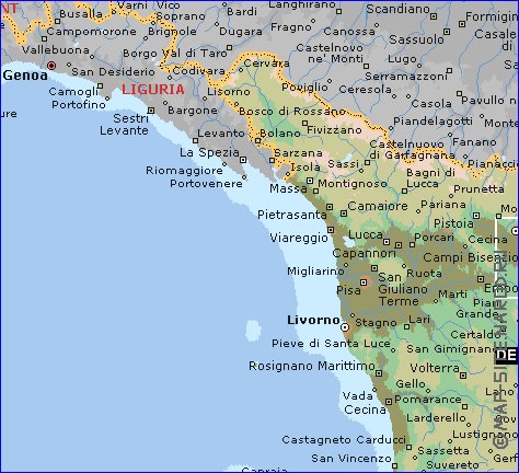 mapa de Toscana