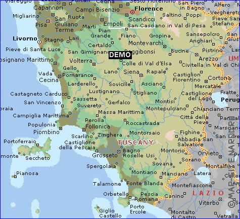 carte de Toscane