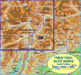 mapa de Trentino-Alto Adige