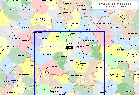 carte de Oblast de Toula