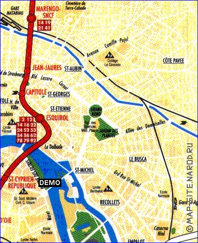 carte de Toulouse