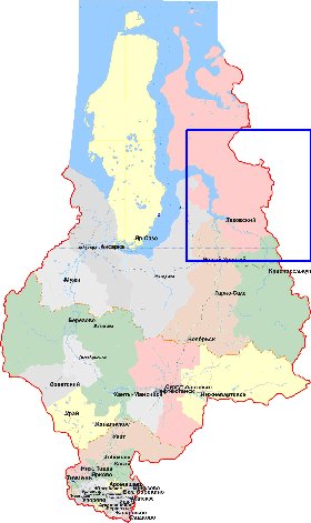 carte de Oblast de Tioumen