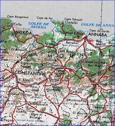 mapa de Tunisia em ingles