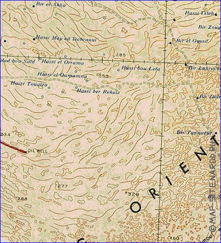 mapa de Tunisia em ingles