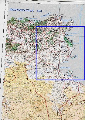 carte de Tunisie en anglais