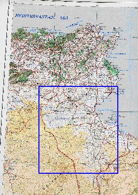 carte de Tunisie en anglais