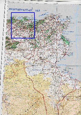 mapa de Tunisia em ingles