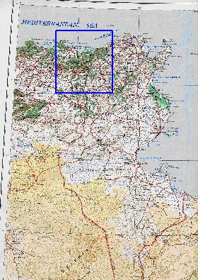 mapa de Tunisia em ingles