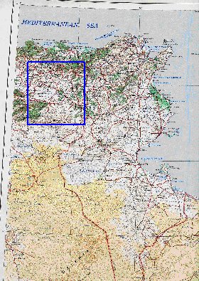 mapa de Tunisia em ingles