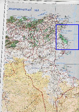 carte de Tunisie en anglais