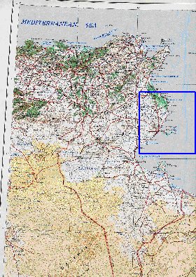 carte de Tunisie en anglais