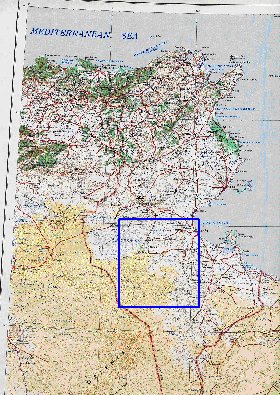 mapa de Tunisia em ingles