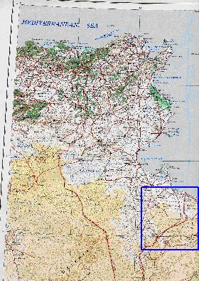 carte de Tunisie en anglais