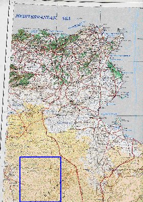 mapa de Tunisia em ingles