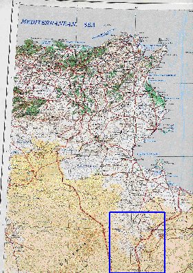 mapa de Tunisia em ingles