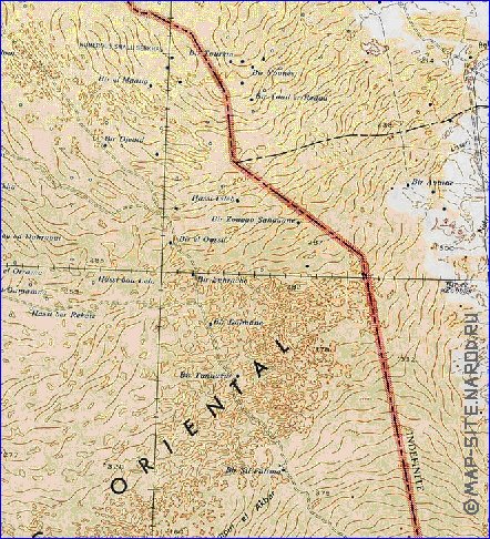 carte de Tunisie en anglais