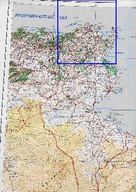 mapa de Tunisia em ingles