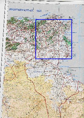 mapa de Tunisia em ingles