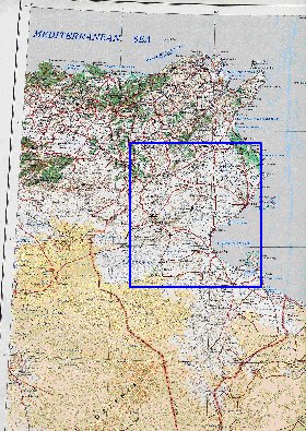 mapa de Tunisia em ingles