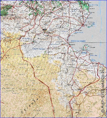 mapa de Tunisia em ingles