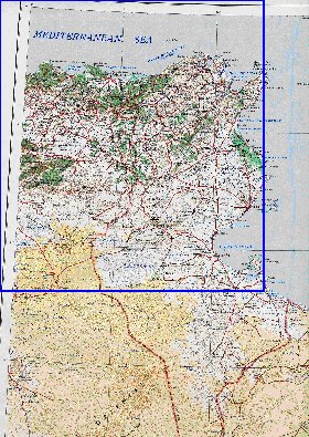 carte de Tunisie en anglais