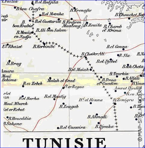 carte de Tunisie