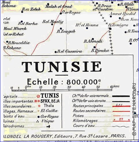 carte de Tunisie