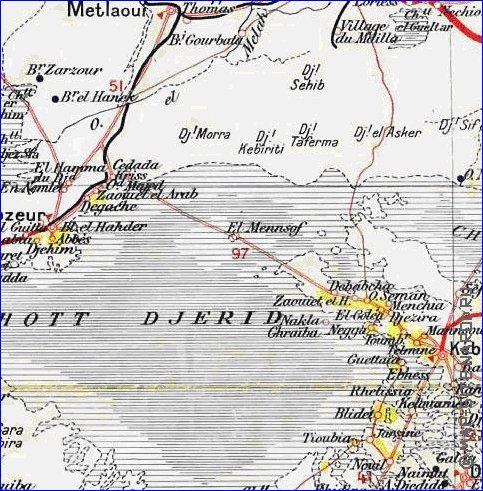 carte de Tunisie