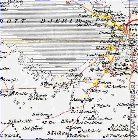 carte de Tunisie